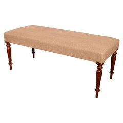 Antique Walnut Bench From The 19th Century
