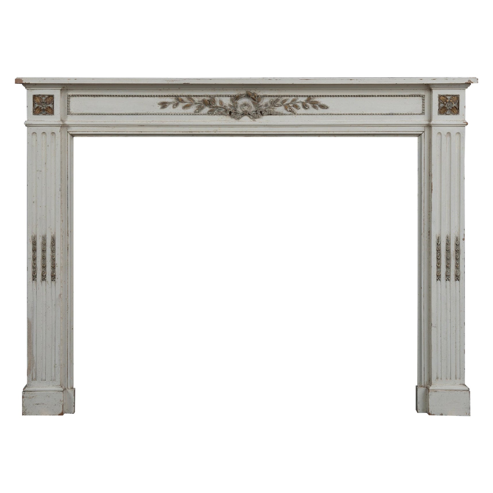 Louis XVI Fireplace Mantel in Wood For Sale