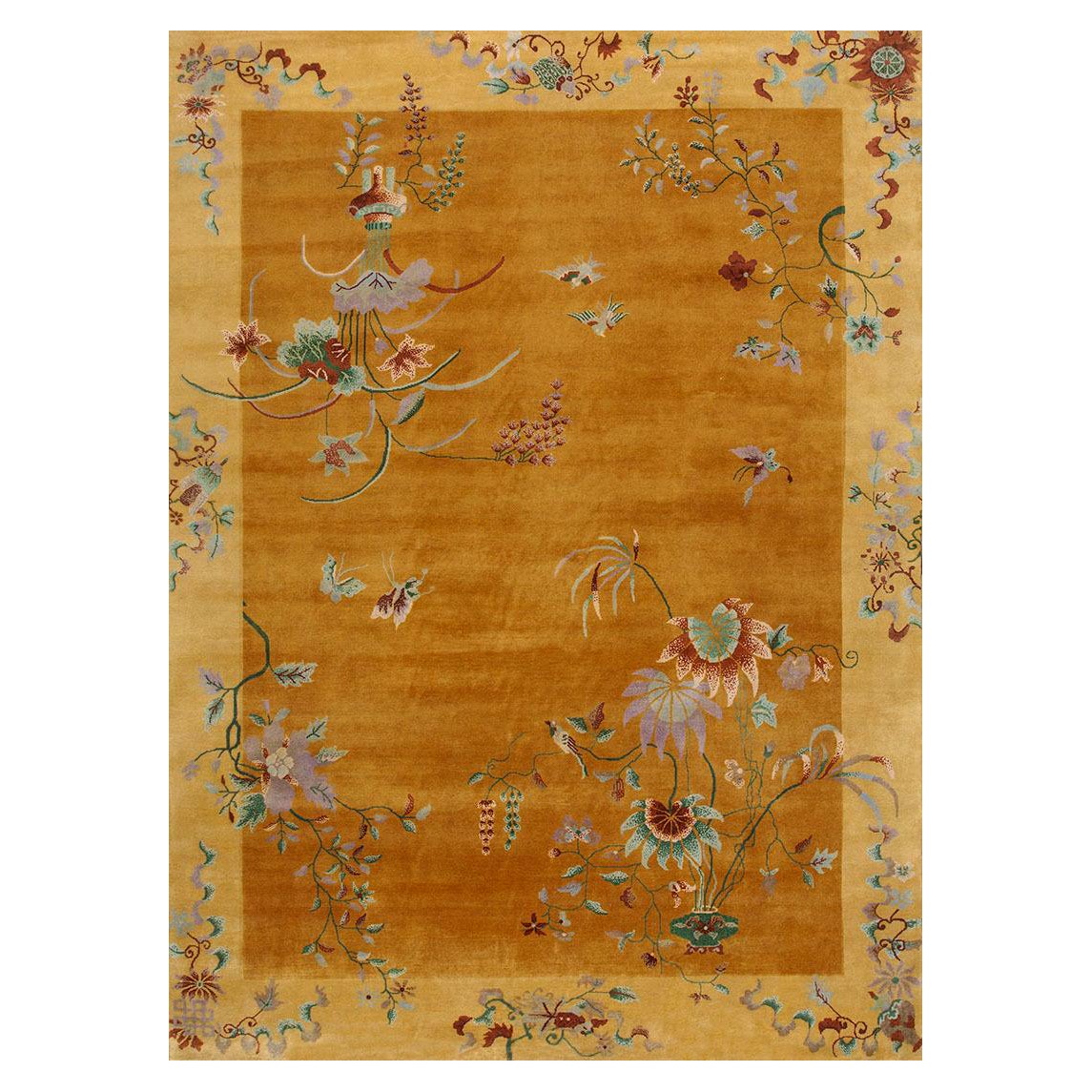 Contemporary Chinese Art Deco Style Carpet ( 8'9" x 12' - 265 x 365 ) For Sale