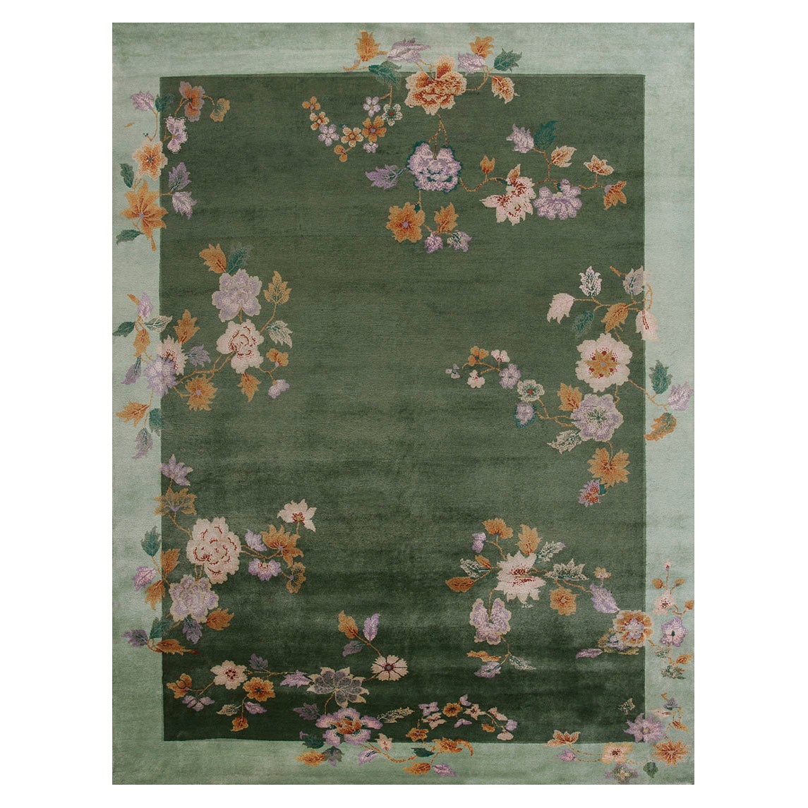 Tapis contemporain chinois de style art déco ( 7'10" x 10'5" - 238 x 317 )