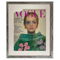 Vogue July 1967 Twiggy Cover Signed by Richard Avedon