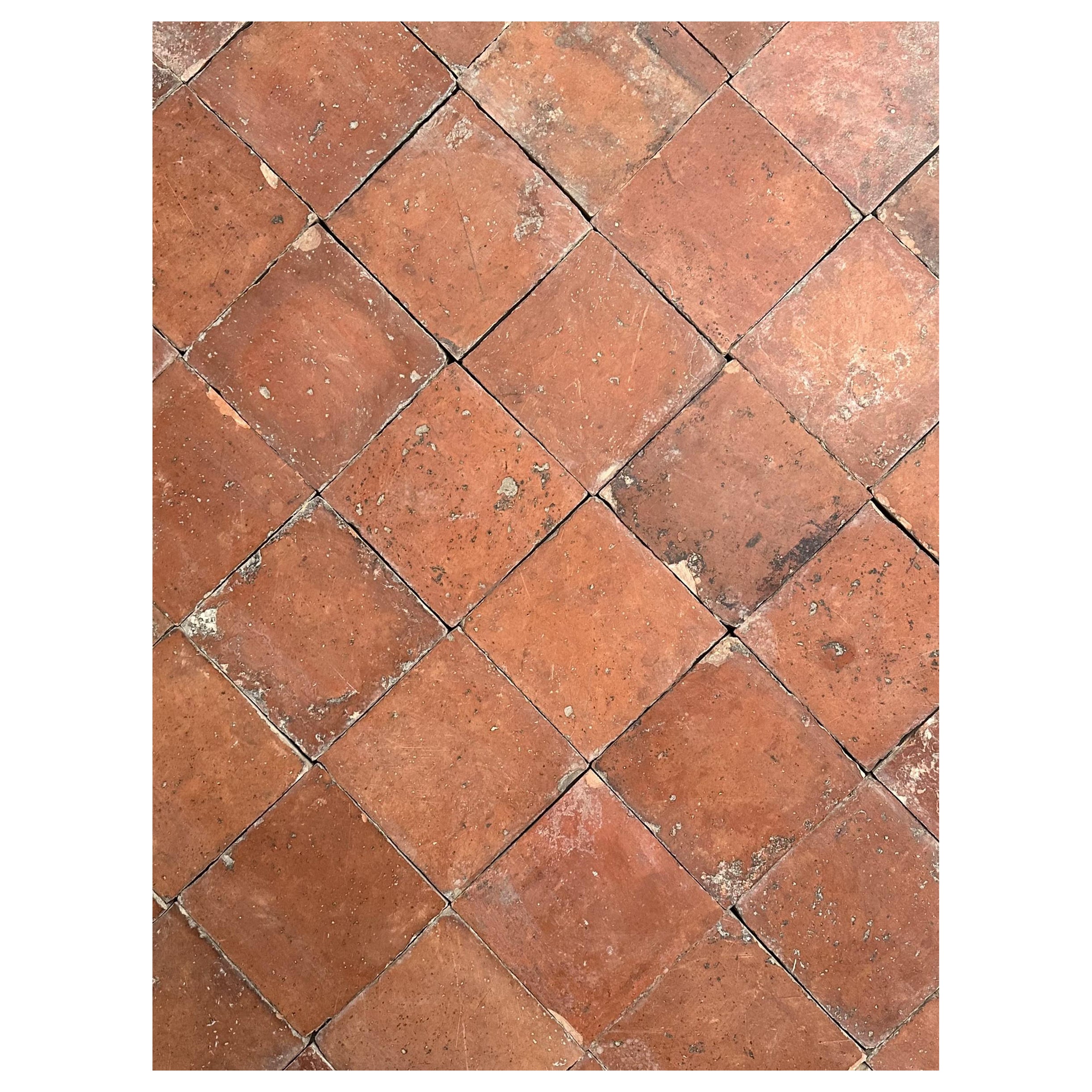 Carreaux de sol en terre cuite française