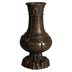Antique Chinese Form Bronze Vase Signed Gorham Circa 1900