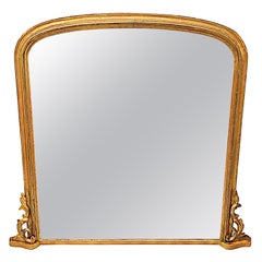 Used  A Fabulous 19th Century Giltwood Archtop Overmantel Mirror