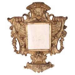 Antique Baroque Style Silver Leaf Mirror