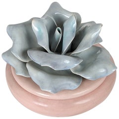 Mitte des Jahrhunderts California Pottery Rose Box