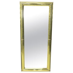 Used 80s Modern Disco Gold Full Length Wall or Floor Mirror
