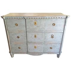 19th Century Gustavian Chest with Faux Marble Painted Top 9
