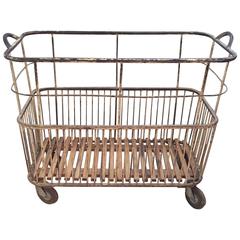Antique 1930s French Baguette Trolley