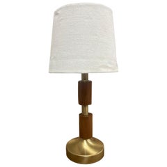Vintage Brass Toned Mid Century Modern Table Lamp.