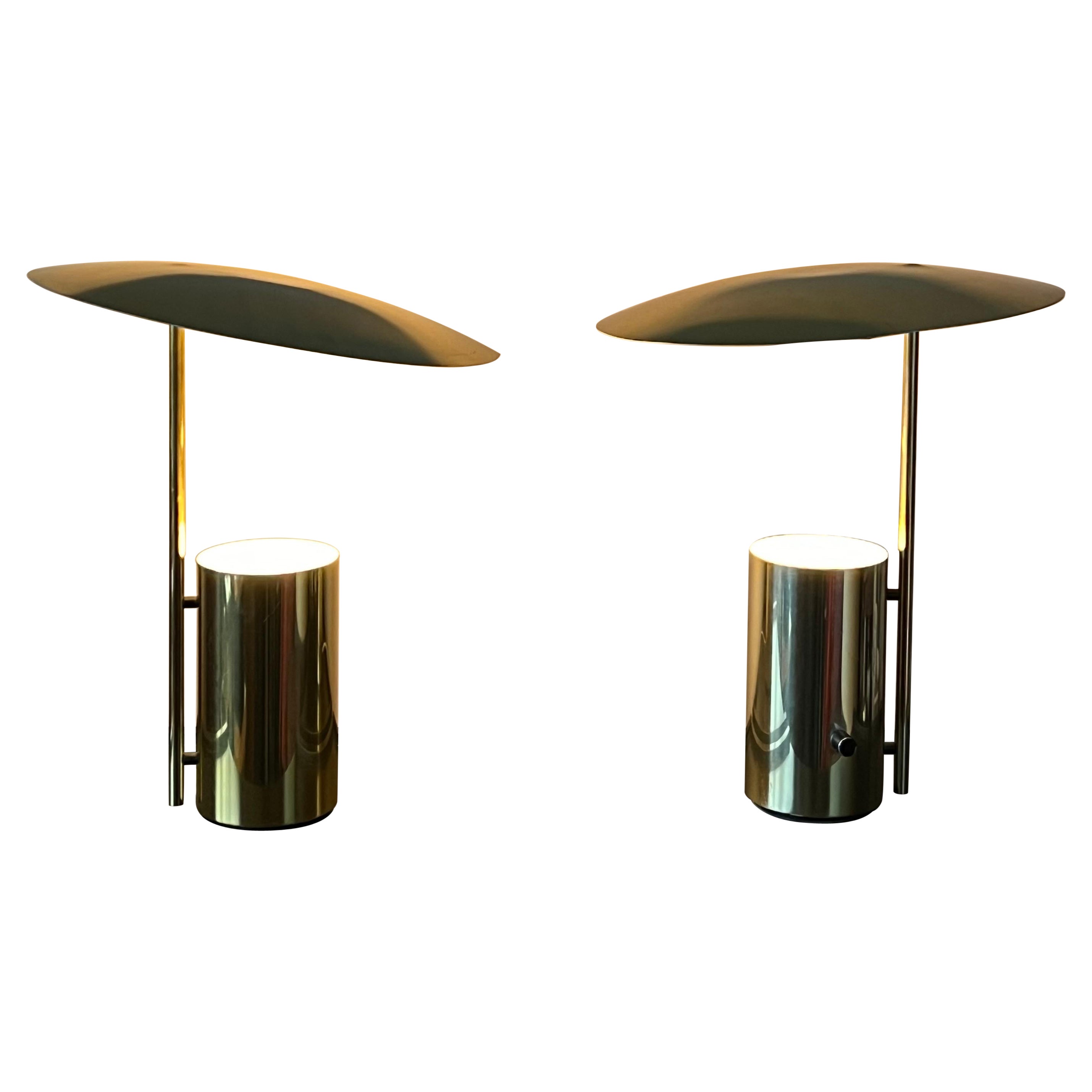 A Pair Of George Nelson Half Lamps for Koch Lowy For Sale