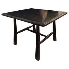 Andrianna Shamaris Mid Century Couture Espresso Stained Teak Wood Table