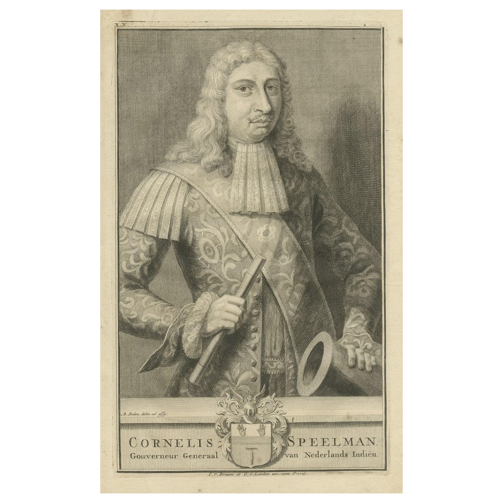 Cornelis Speelman: Commanding Governor-General of the VOC, Dutch East Indies For Sale