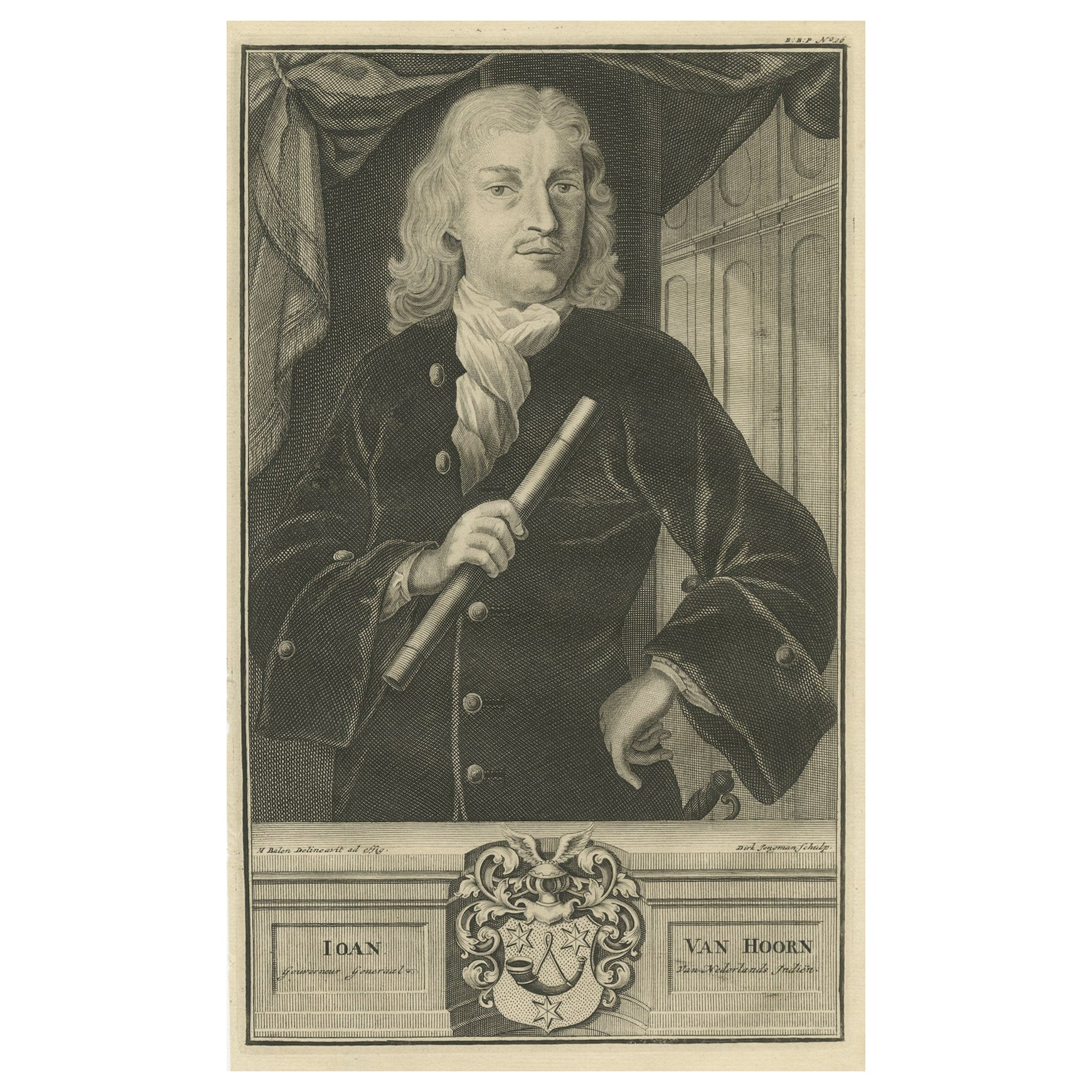 Ioan Van Hoorn: Esteemed Governor-General of the VOC, Dutch East Indies, 1724 For Sale