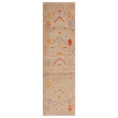 Nazmiyal Collection Modern Rustic Tribal Geometric Design Runner Rug 2'9" x 9'9"