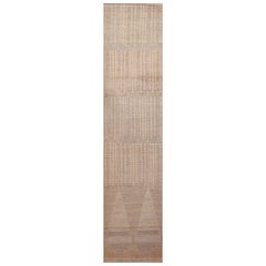 Collection Nazmiyal, design tribal artistique, tapis de couloir moderne, 3' x 13'