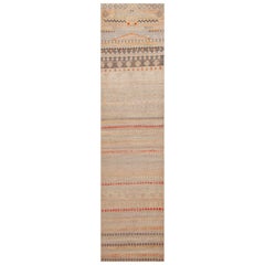 Nazmiyal Collection Tribal Geometric Nomadic Modern Runner Rug 3'2" x 13'