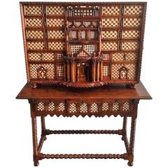 Original 17th Century Spanish Bargueno, Cabinet on Stand, Vargueño 9