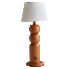 American Designer, Large Table Lamp, Pine, USA, 1960s