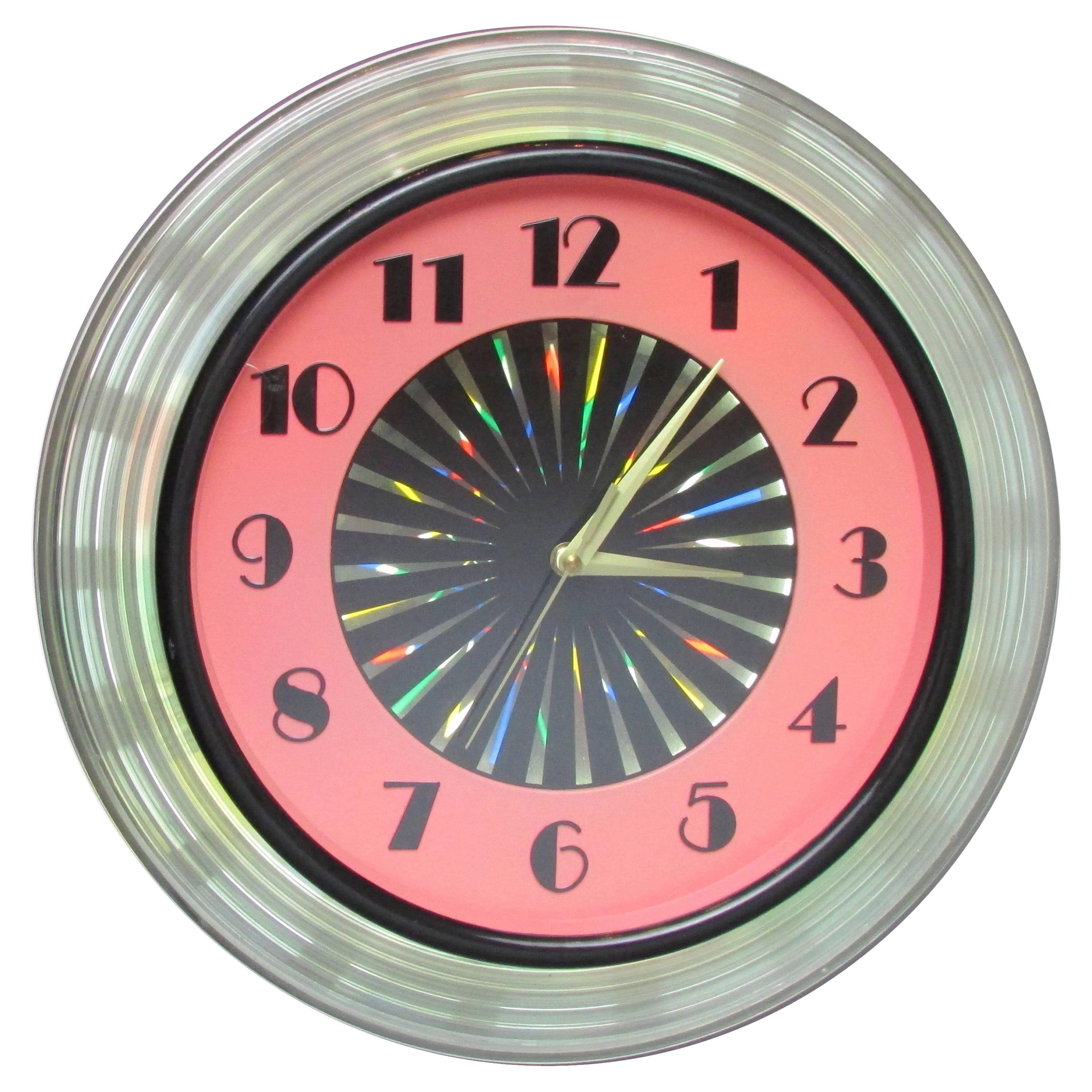 1950's Kaleidoscope Clock with Psychedelic Starburst
