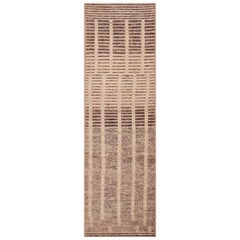 Nazmiyal Collection Tribal Geometric Modern Hallway Runner Rug 3'4" x 11'3"