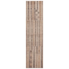 Nazmiyal Kollektion Stammeskunst Geometrischer moderner Flur-Läufer 3'2" x 12'10"