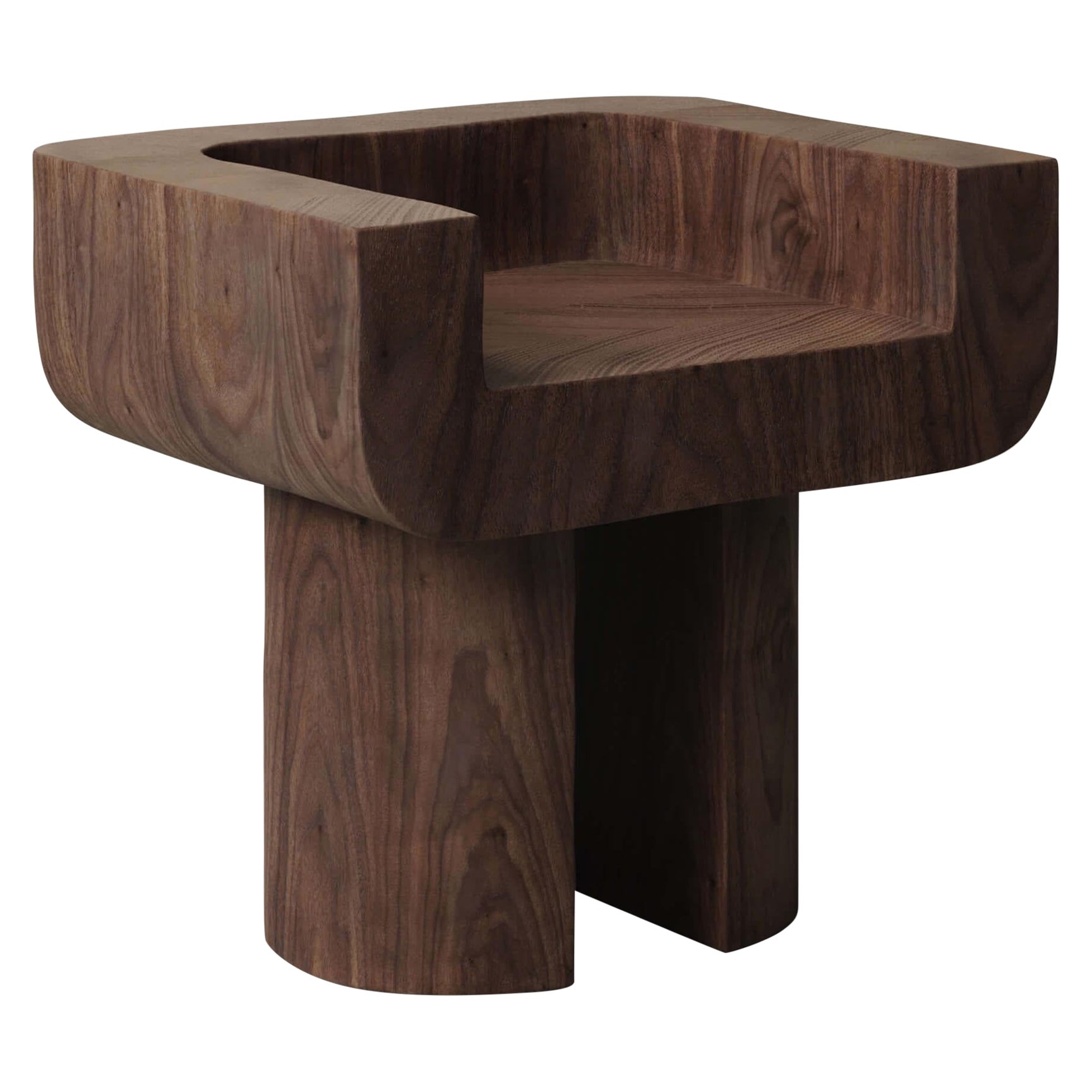 M_001 Walnut Chair by Monolith Studio For Sale