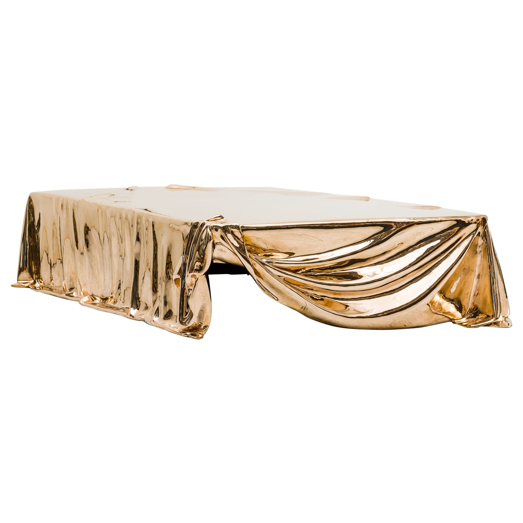 Levitaz Coffee Table in Cast Bronze For Sale