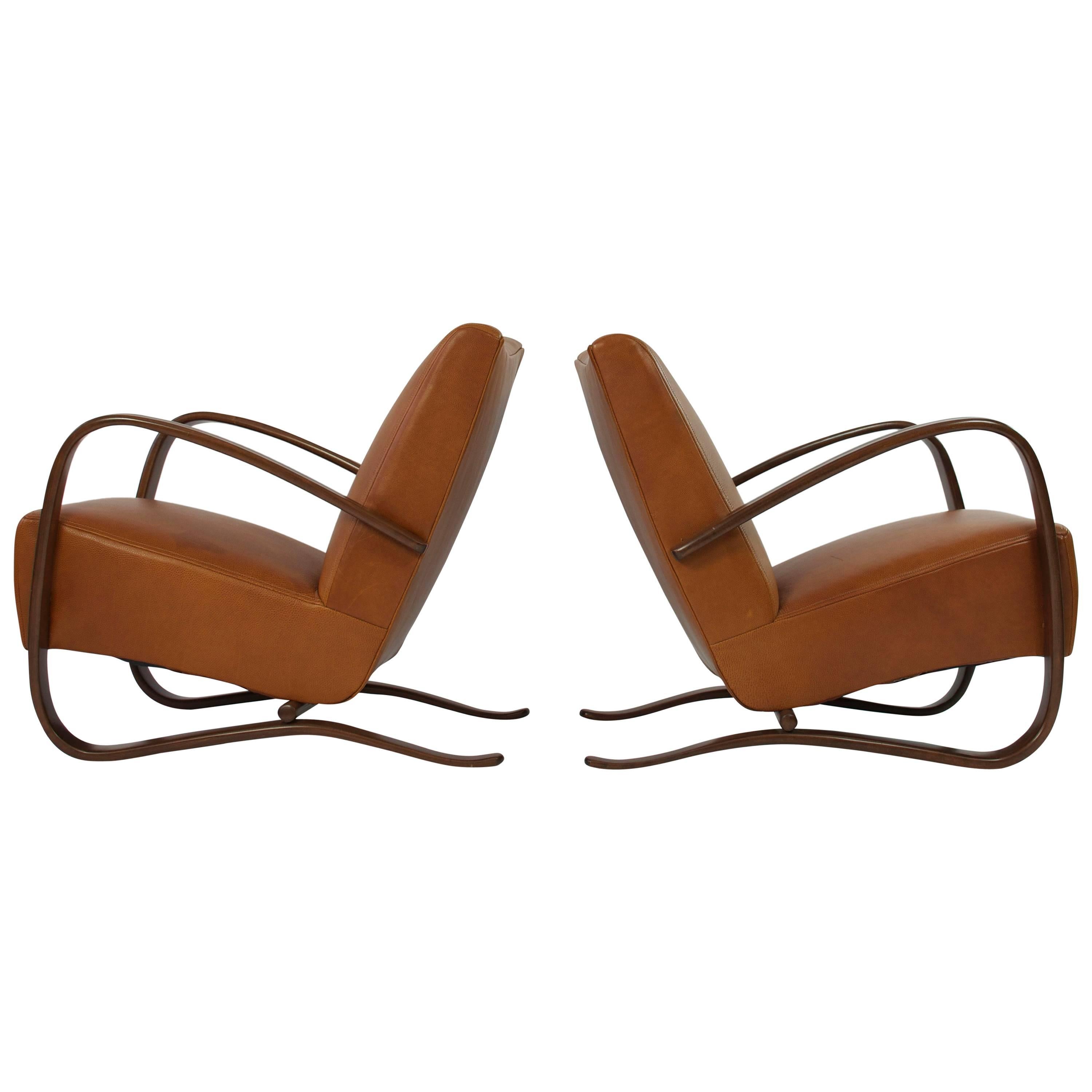  Pair of Jindrich Halabala Lounge Chairs 