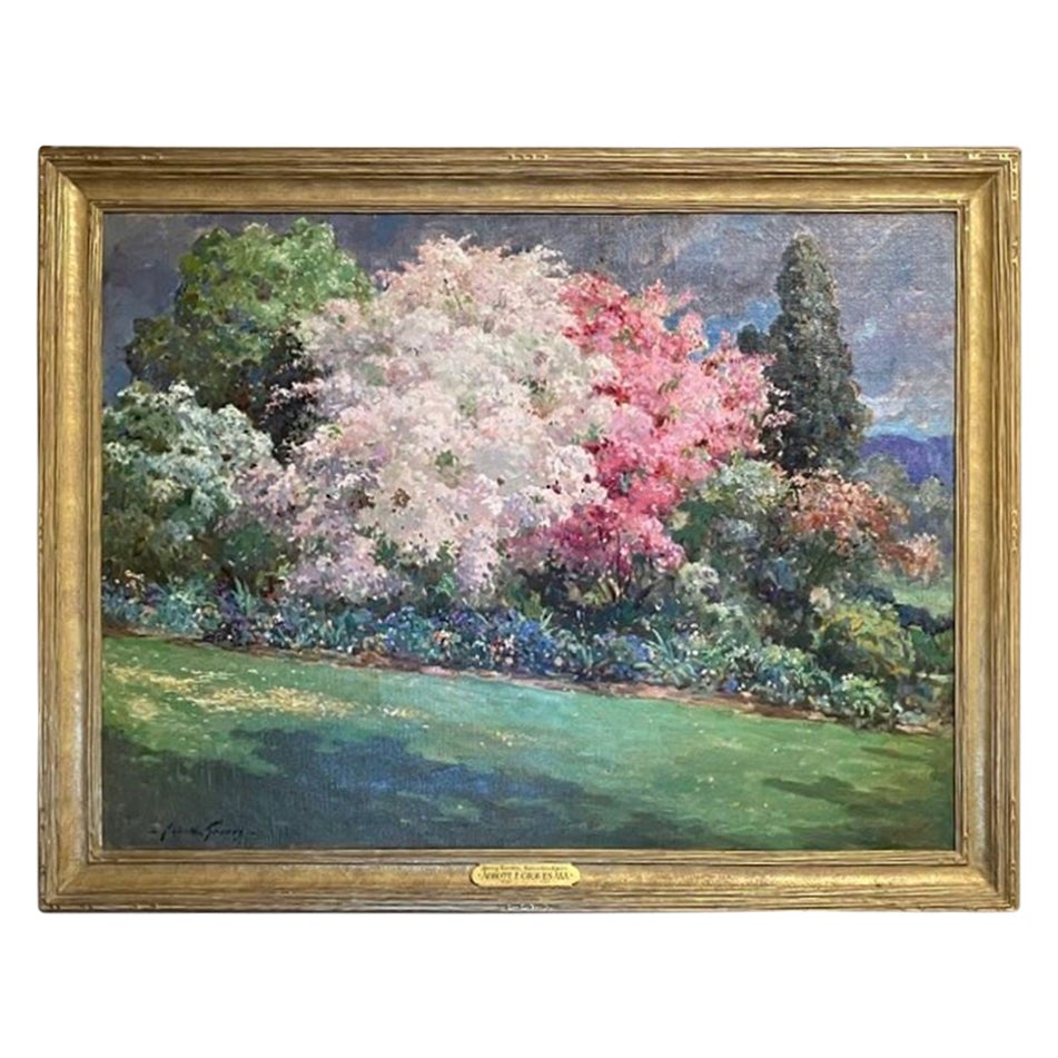 Oil on Canvas, Abbott Fuller Graves, Spring Garden, Kennebunkport, Christies NYC For Sale