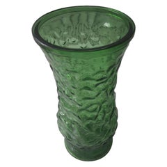 Milano Green Crinkle Glass Vase 