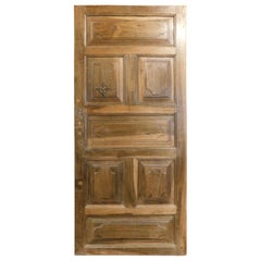 Used Carved single-leaf walnut door, Italy