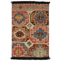 Rug & Kilim’s Tribal Style Rug with Primitivist Geometric Pattern and Medallions