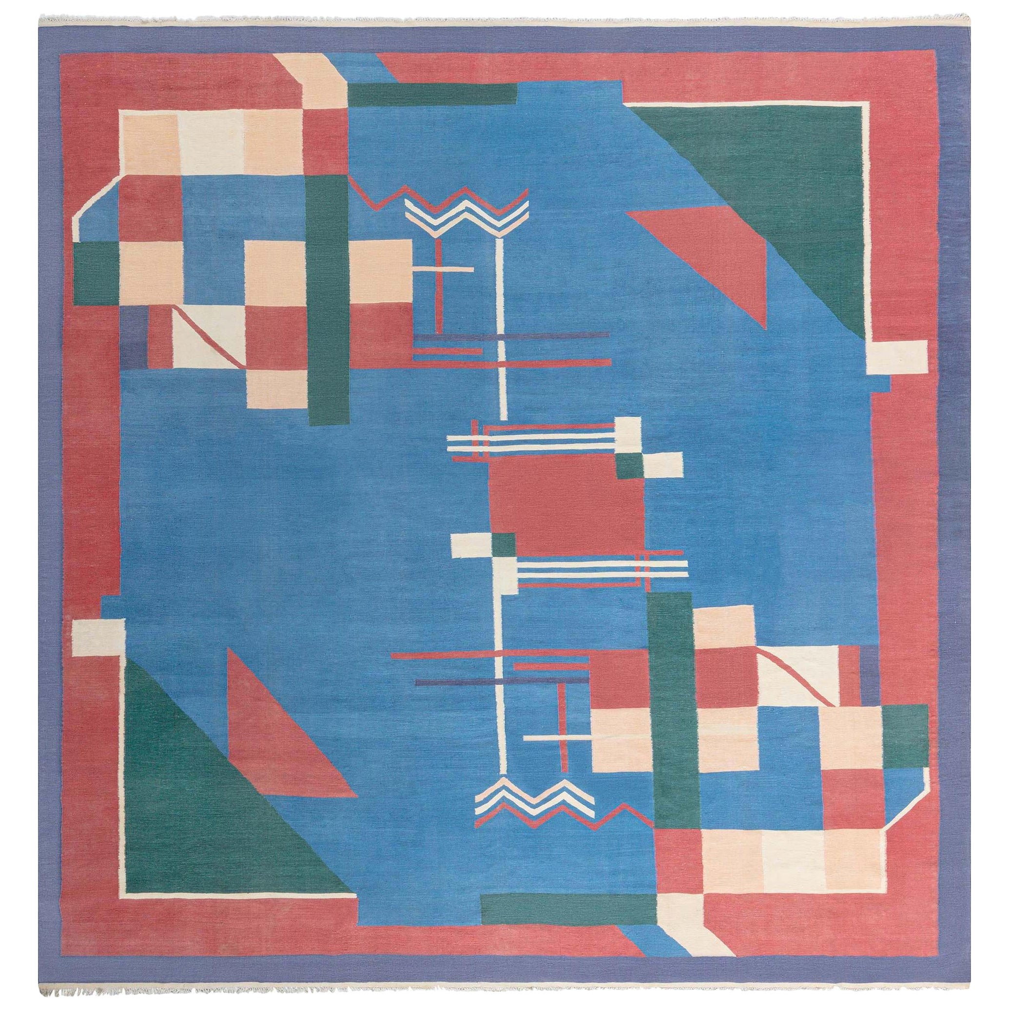 Vintage Indian Dhurrie Rug For Sale at 1stDibs