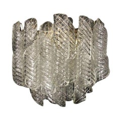 Single Tiered Glass Sconce Camer Style