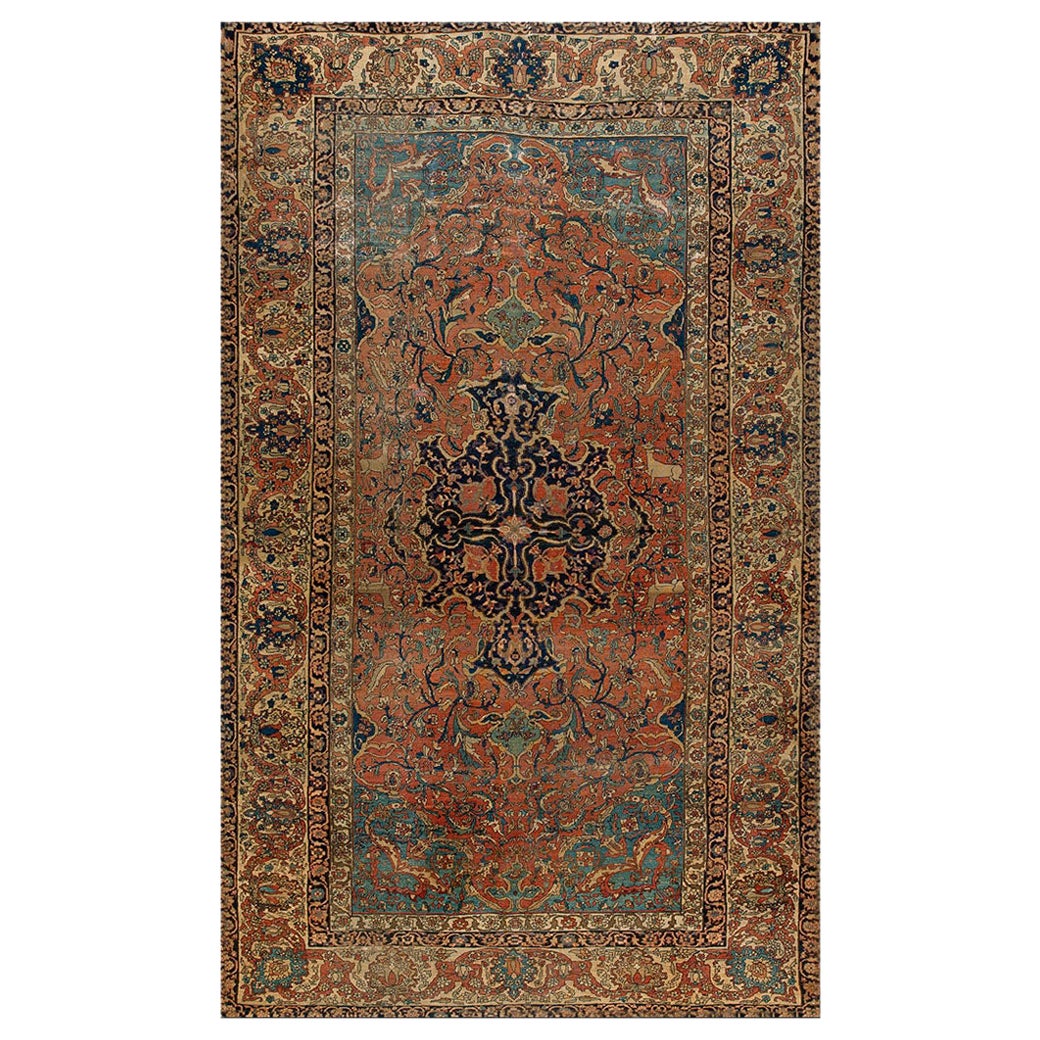 19th Century Persian Sarouk Farahan Carpet  6' 2" x10' 4"  For Sale