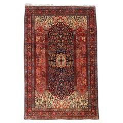 Antiker Sarouk-Teppich - Sarouk-Teppich aus dem späten 19. Jahrhundert, Vintage-Teppich, Antik-Teppich