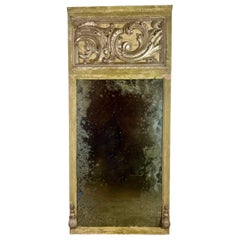 Italian Silver Gilt and Painted Mirror