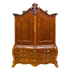A Superb Dutch 18th-century Rococo cabinet atributted to Matthijs Franses