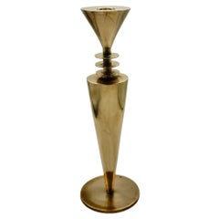 Vintage Memphis Style Brass Candlestick holder