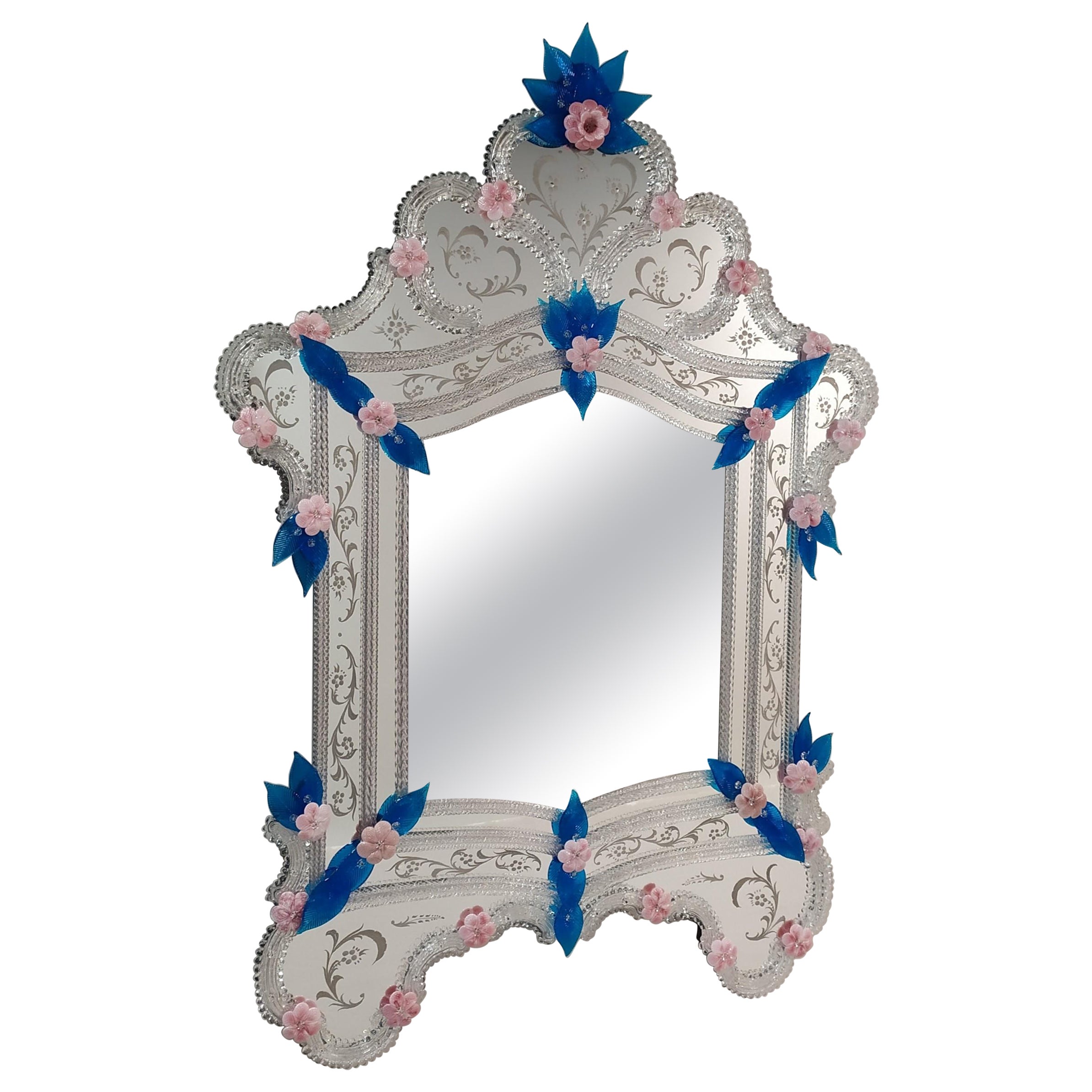 "Linda" Specchio Veneziano in Vetro di Murano dei Fratelli Tosi Murano in vendita