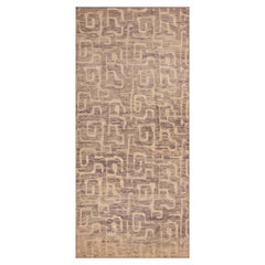 Collection Nazmiyal Modern Gallery Taille Tapis tribal de couleur neutre 4'6" x 9'10"