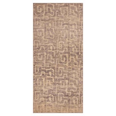 Nazmiyal Collection Modern Gallery Size Neutral Color Tribal Rug 4'6" x 9'10"