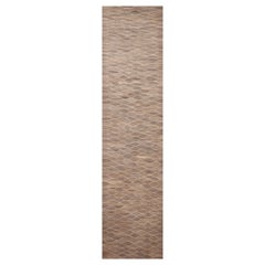 Nazmiyal Collection Neutral Modern Hallway Flatweave Runner Kilim Rug 4'5" x 20'