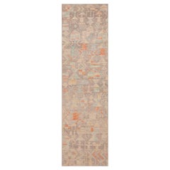 Tapis de course tribal primitif géométrique moderne Collection Nazmiyal, 2'10" x 10'