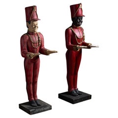 Retro Tall, solid Wooden servants