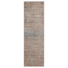 Nazmiyal Collection Alfombra Geométrica Tribal Beni Ourain Corredor Moderno 3' x 9'8