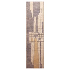 Nazmiyal Collection Tribal Geometric Neutral Color Modern Runner Rug 3'4" x 13'