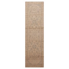 Nazmiyal Kollektion Neutral Grau Khotan Design Moderner Läufer 2'10" x 9'6"