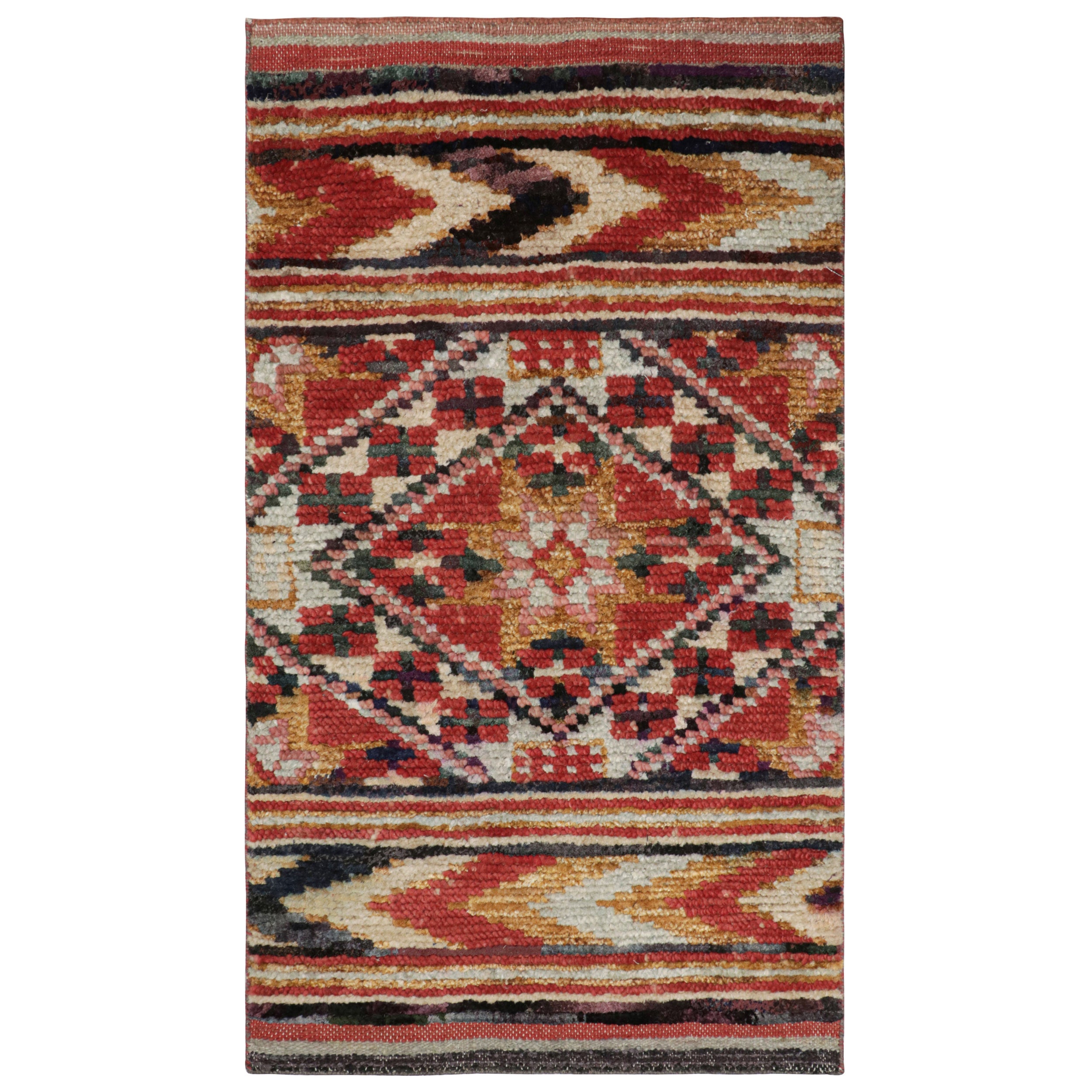 Rug & Kilim’s Moroccan Style Rug with Berber Polychromatic Geometric Patterns  For Sale